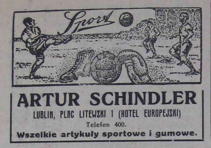 Reklamy sportowe w „Lubelskim Tygodniku Sportowym” z lat 1924-1925