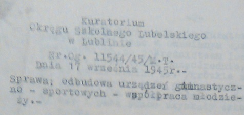 Odbudowa urządzeń gimnastycznych w Lublinie. Krytyka źródła.